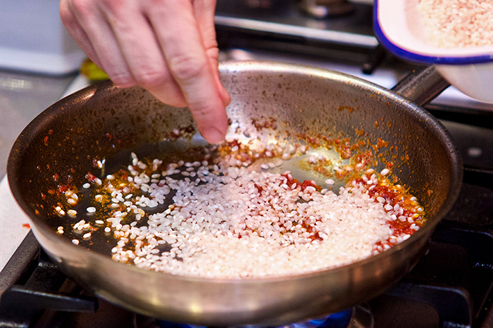 arroz con pulpo paso 3